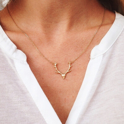 

IF ME Vintage Multilayer Crystal Pendant Necklace Women Gold Color Beads Moon Star Horn Crescent Choker Necklaces Jewelry New