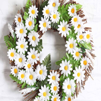 

〖Follure〗Sunflower Wreath 30cm Garland Window Door Decorations Ornament Hot