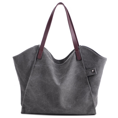 

Tailored Casual Women Canvas Bags Shoulder Bag Female HandBags Brown