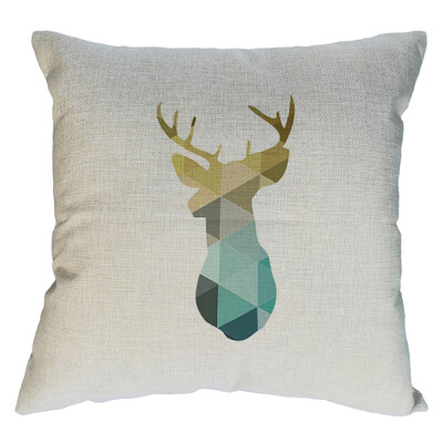 

〖Follure〗Geometric Patterns Animal Painting Linen Pillowcase Decorative Pillow Covers