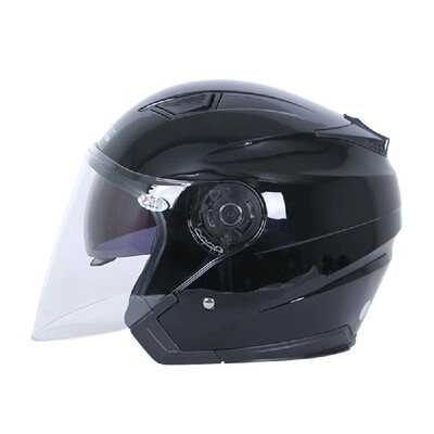 

Motor Helmet Open Face Capacete Racing Motorcycle Vintage Helmets Bright Black