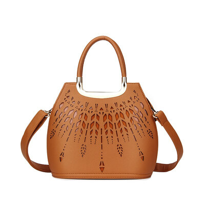 

LOVEVOOK Brand simple women small handbag hollow out design saffiano tote bag high quality ladies shoulder messenger bags black
