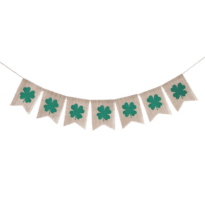 

Spring Green St Patricks Day Shamrock Flag Banner Garland Party Festival Decor
