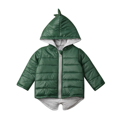 

US Kids Baby Girl Boy Dinosaur Cotton-padded Jacket Winter Coat Outwear Clothes