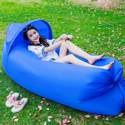 

Inflatable Folding Sleeping Lazy Bag Waterproof Portable Air Sofa Pocket Outdoor Beach Camping Sleeping Bed Shade Air Be