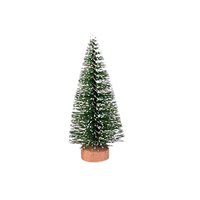 

Gobestart Christmas Tree Mini Pine Tree With Wood Base DIY Home Table Top Decor