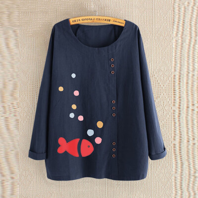 

Starmoon Fashion Baby Casual Animals Printed O-Neck Long Sleeve Button Blouse Tops Tee