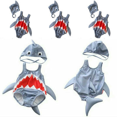 

Toddler Kid Baby Girl Boy Cartoon Shark Swimsuit Bikini Swimwear Bathing Suit