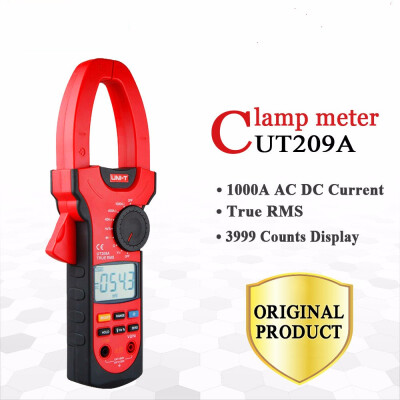 

UNI-T UT209A AC DC 1000A Digital Clamp Meter True RMS ammeter Resistance Frequency Diode Test LCD Backlight