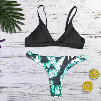 

Saidsome Women Printing Bandage Bikini Set Brazilian Swimwear Beachwear Swimsuit