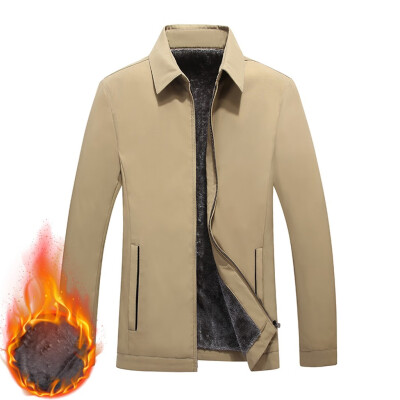 

Gobestart Mens Autumn Winter Casual Solid Turn-down Collar Jacket Coat