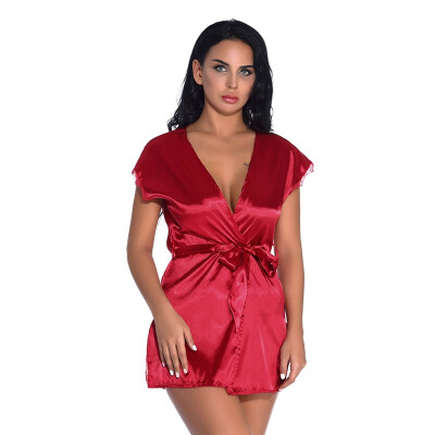 

Womens Sexy Lingerie Silk Nightdress Nightgown Sleepwear Robe Dress Pajamas
