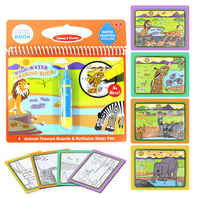 

Reusable Coloring Magic Water Painting Book Kid Doodle Write Draw Board Toy