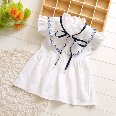 

Toddler Baby Kids Girls Fly Sleeve Ruffles Ruched Skirt Princess Dresses Clothes