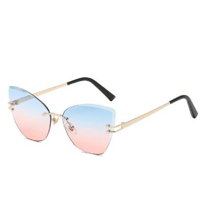 

Fashion Women Sunglasses UV400 Eyeglass Frameless Cat Eye Sun Glasses Ladies Eyewear