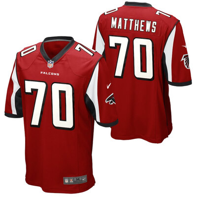 

Youth Football Jersey Atlanta Falcons Jake Matthews Red Game Jersey