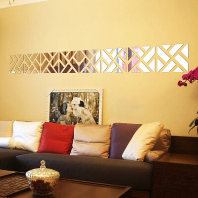 

Gobestart 32Pcs 3D Mirror Acrylic Wall Sticker DIY Art Vinyl Decal Home Decor Removable BK