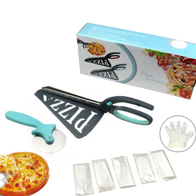 

Toponeto Multifunctional Pizza Scissors Shovel Pizza Shovel Pizza Single Round Choppi Set