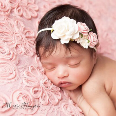 

Newborn Flower Headbands Photography props Girls Rose Flower Headwear Newborn Hair Bands Hair Accessories