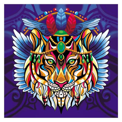 

5D DIY Special Shaped Diamond Painting Tiger Head Cross Stitch Embroidery