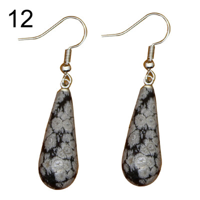 

Vintage Water Drop Shape Stone Dangle Women Hook Earrings Party Jewelry Gift