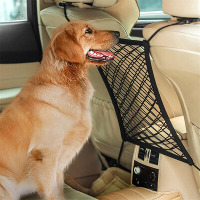 

Tailored Car Dog Barrier Seat Net Organizer 2pcs Universal Stretchy Auto Backseat Storage