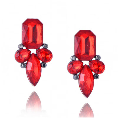 

3 colors New 2017 fashion women stud earrings crystal vintage korean Earrings for women boucle doreille jewelry wholesale e0225