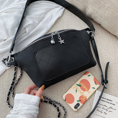 

Qiao Bani 2019 early autumn new Korean chic fashion matte stitching multi-purpose shoulder diagonal trend female bag