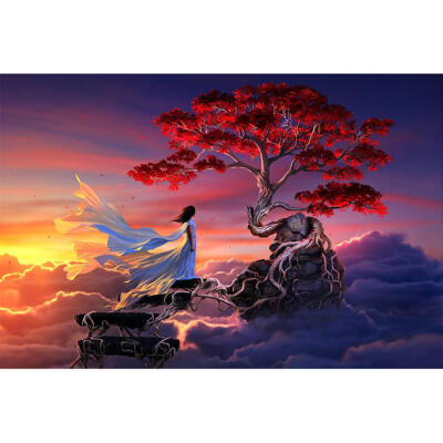 

5D DIY Full Drill Diamond Painting Red Tree Cross Stitch Embroidery Mosaic