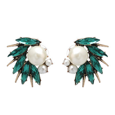 

JURAN Factory Price 2017 Vintage Croods Primitive Brincos Cute Simulated Pearl Stud Earrings Statement Fashion Jewelry 6 Colors