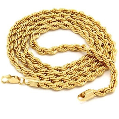 

Women\s Men\s Charm Fashion Jewelry Goldplated Twist Chain Choker Necklace