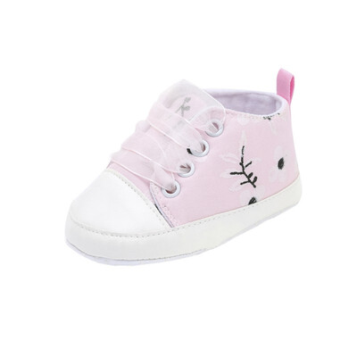 

Baby Spring Autumn Plum Blossom Print Shoes for Girls Kids Soft Sole First Walkers Casual Canvas Shoes