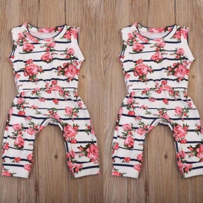 

Floral Newborn Infant Baby Girls Sleeveless Romper Jumpsuit Playsuit Outfits Sunsuit Clothes