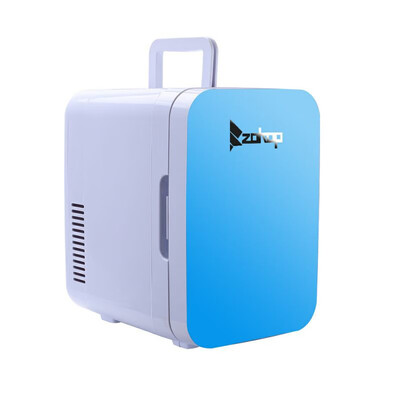 

Small Portable Mini Refrigerator 8 can Compact Electric Cooler&Warmer Blue