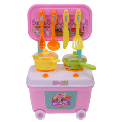

Plastic Kitchen Spoon Pan Toy Set Kids Pretend Play Educational Toy Gift