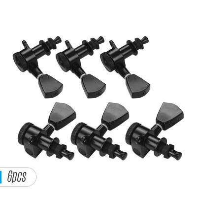 

6 Pieces 3L3R Guitar String Tuning Pegs Locking Tuners Machine Heads Knobs for Acoustic Electric Guitars Replacement Accessories w