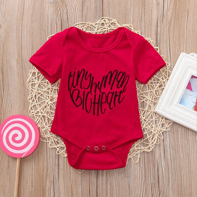 

Newborn Baby Girls Cute Letter Print Short Jumpsuit Bodysuit Romper Clothes