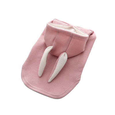 

Dog Sweaters Small Dog Knit Sweater Hooded Rabbit Ear Coat Gray Pink FB Clothes Puppy Hoodie Coat Pet Supplies Clothing Fashion