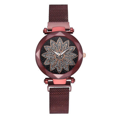 

Fashion Women Megnet Mesh Band Watch Luxury Good Luck Quartz Wristwatch Ladies Female Elegant Watches Business Clock Reloj Mujer