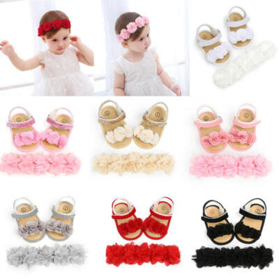

US Newborn Kid Baby Girl Flower Sandals Summer Casual Crib Shoes First Prewalker