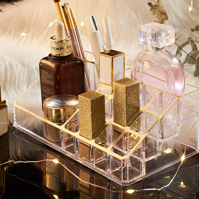 

Gobestart Cosmetic Storage Rack Lipstick Display Stand Case Makeup Brush Holder Organizer