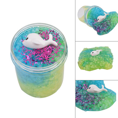 

〖Follure〗120ml Dolphin Mud Mixing Rice Grain Slime Putty Scented Stress Kids Clay Toy