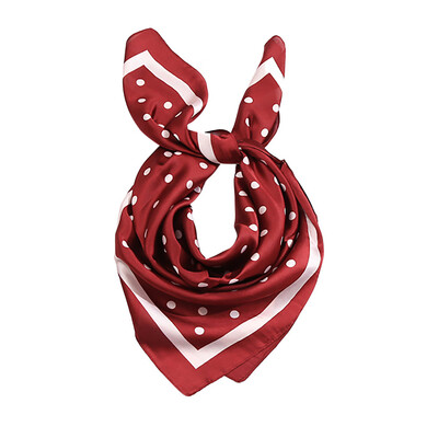 

Gobestart Fashion Women Square Soft Wrap Scarf Retro Polka Dot Shawl Scarves