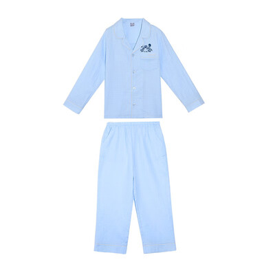 

CONYSON boy cotton gauze long-sleeved pajamas home air conditioning suit 4989