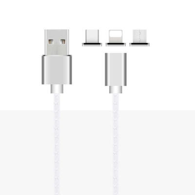 

Magnetic Data Cable 3-in-1 USB To Type-C Lightning Micro USB Charging Cable For Android Phone IPHONE
