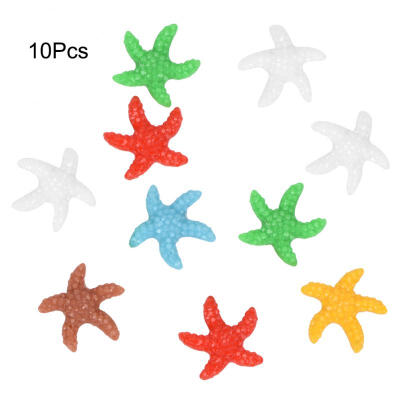 

Greensen 10Pcs Garden Home Resin Micro Landscape Ornaments Pentagram Starfish Craft Decor