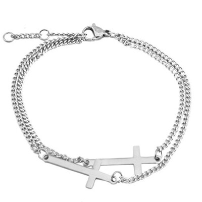 

Kpop BTS J-Hope Equal Heel Double Cross Letter Charm Bracelet Personal Unisex Pair Bracelet Hot Gift