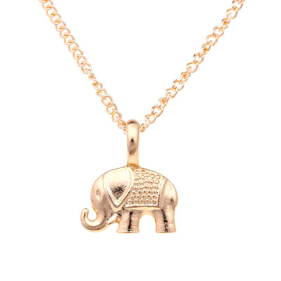 

Fashion Gold Palted Lucky Us Elephant Chain Necklace Women Jewelry