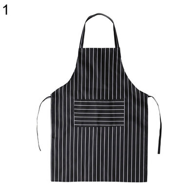 

Fashion Stripe Sleeveless Pocket Kitchen Cooking Oil-proof Protective Apron
