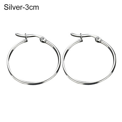 

Unique Women Big Circle Hoop Earrings Stainless Steel Party Club Pub Jewelry